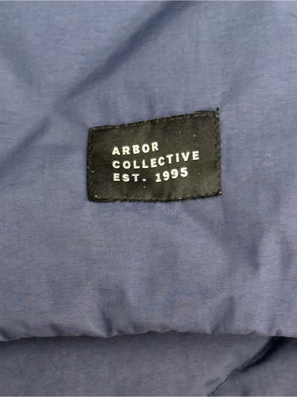 Arbor Collective Puffer Vest Mens Medium Blue Quilted Snap Front Jacket - Picture 7 of 8